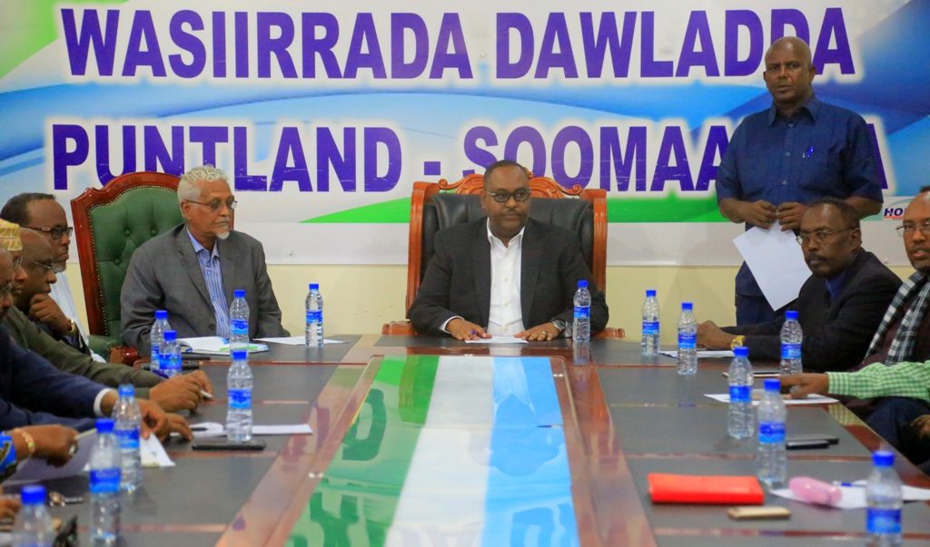 Madaxweynaha Cusub ee Puntland oo Amaro Culus dul dhigay Wasiiradi Gaas (Daawo)