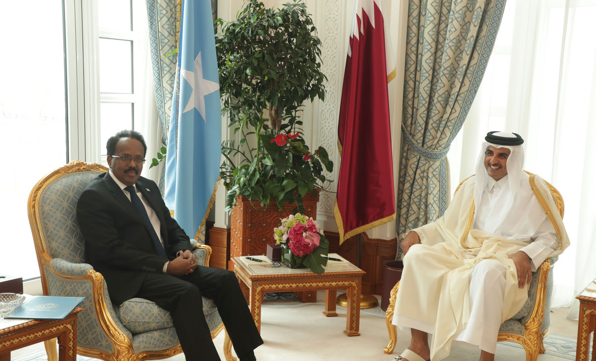 Madaxweyne Farmaajo iyo Amiirka Dowladda Qatar oo ka wada hadlay xoojinta xiriirka labada dal (Daawo|Sawiro)