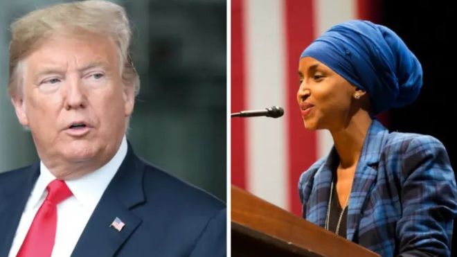 Madaxweyne Trump iyo Ilhan Cumar oo markale is dhaafsaday hadalo kulkulul