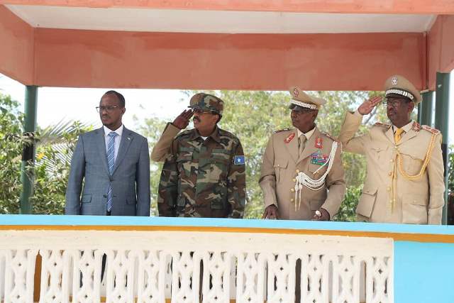 Madaxweyne Farmaajo oo ka qeybgalay xuska sanadguurada 59aad ciidanka xoogga dalka