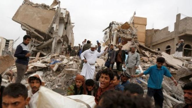 Yemen: Sacuudiga oo duqeyay xaafado ay degan yihiin dad rayid ah ( daawo)