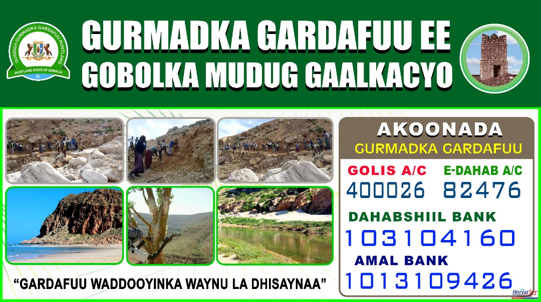 Samafale Tigey oo Gaalkacyo ka bilaabay gurmadka gobolka GARDAFUU (daawo)