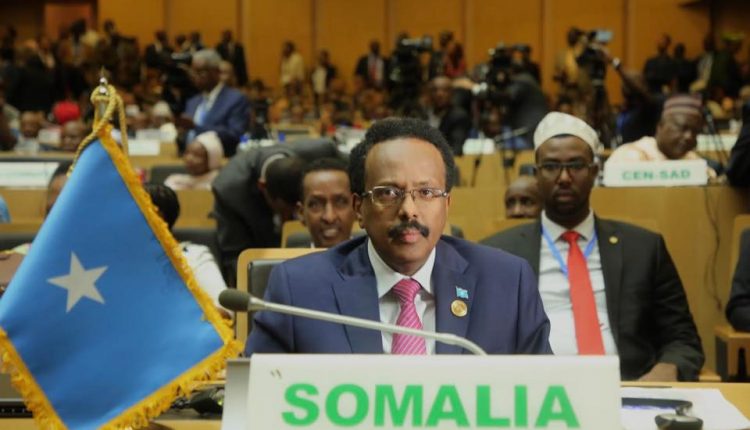 Madaxweyne Farmaajo oo Khudbad ka Jeedinaya shir madaxeedka AU-Da