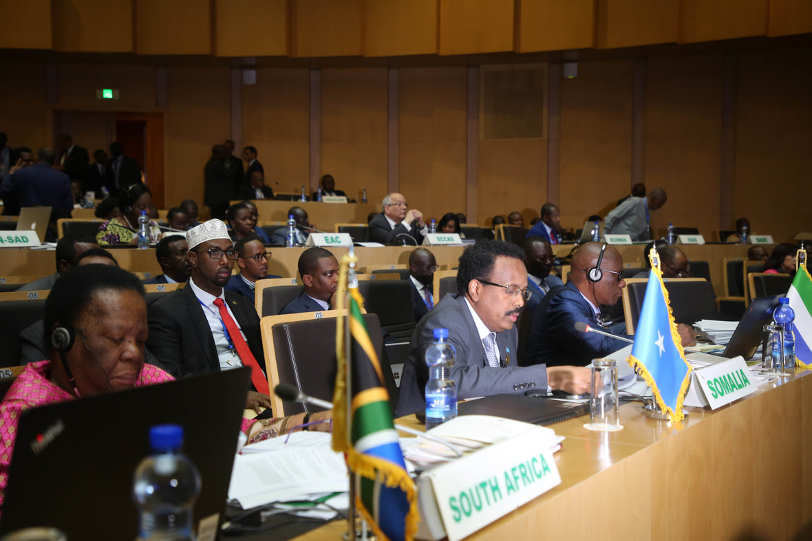 Madaxweyne Farmaajo oo Khudbad ka jeediyey Meertada 33-aad ee Shir Madaxeedka Midowga Afrika