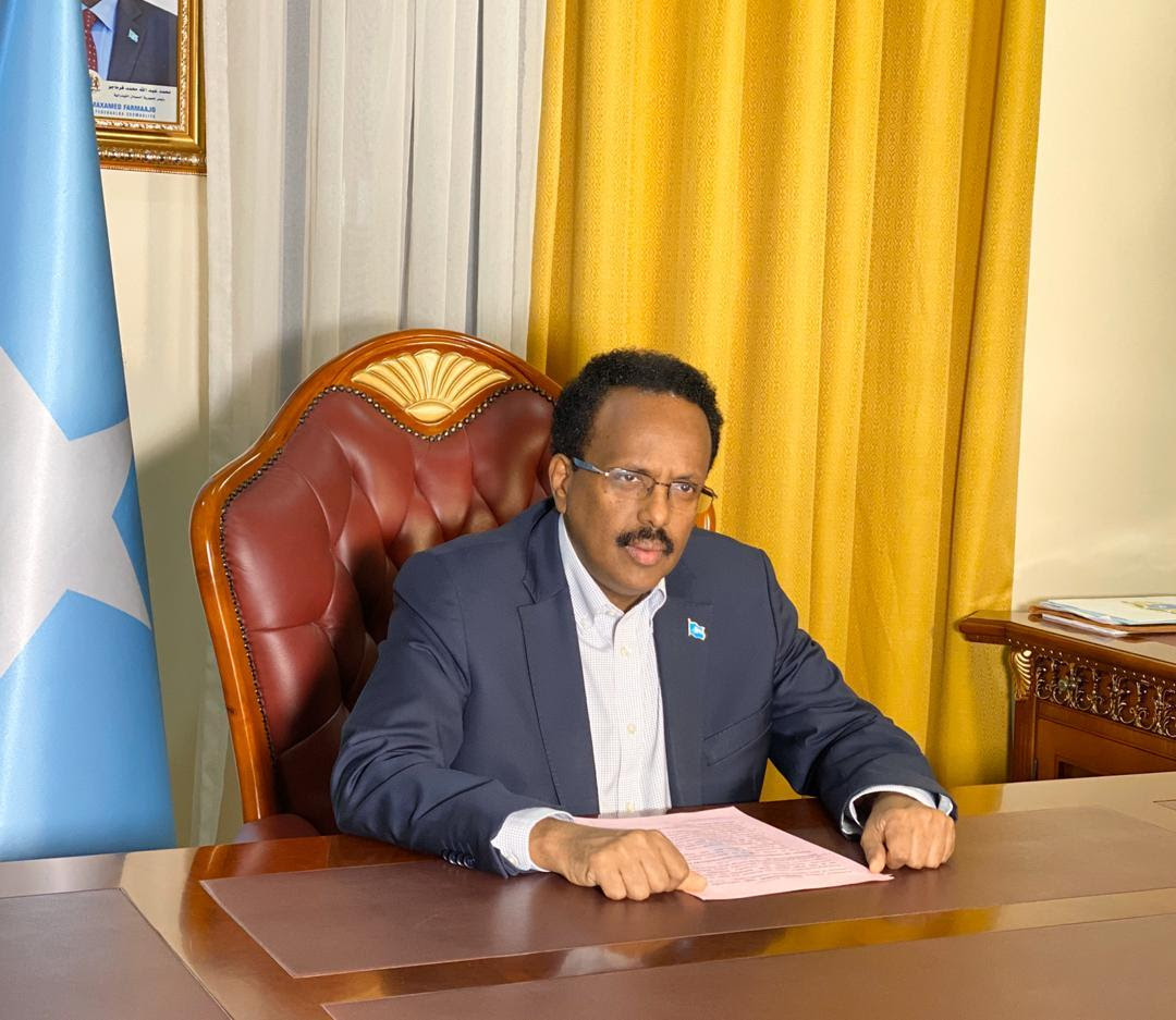 Madaxweyne Farmaajo oo u diray shacabka Soomaaliyeed farriin ku aaddan caabuqa Coronavirus