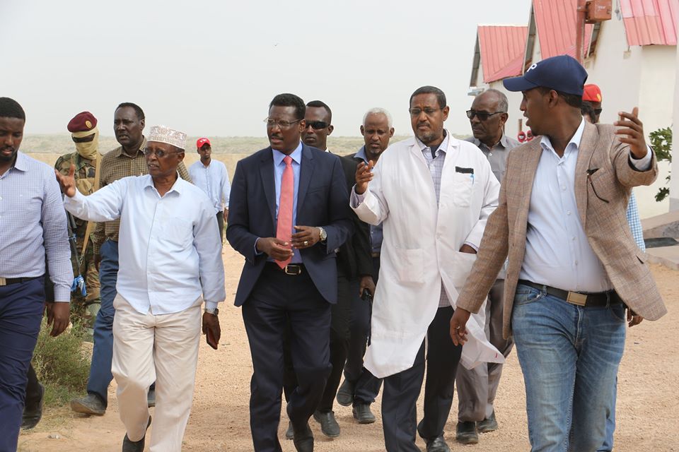 Madaxweynaha Galmudug Axmed Cabdi Kaariye oo gaaray deegaanka Gawaan ee Gobolka Mudug.