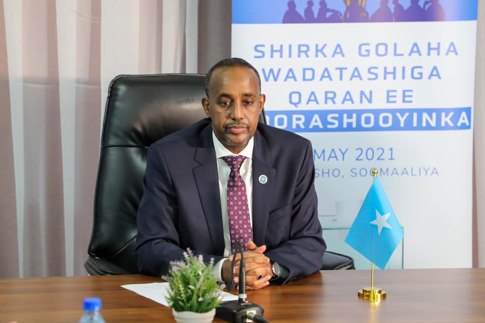 Ra’iisul Wasaare Rooble oo Puntland ugu hambalyeeyay doorashada xubnaha Aqalka Sare